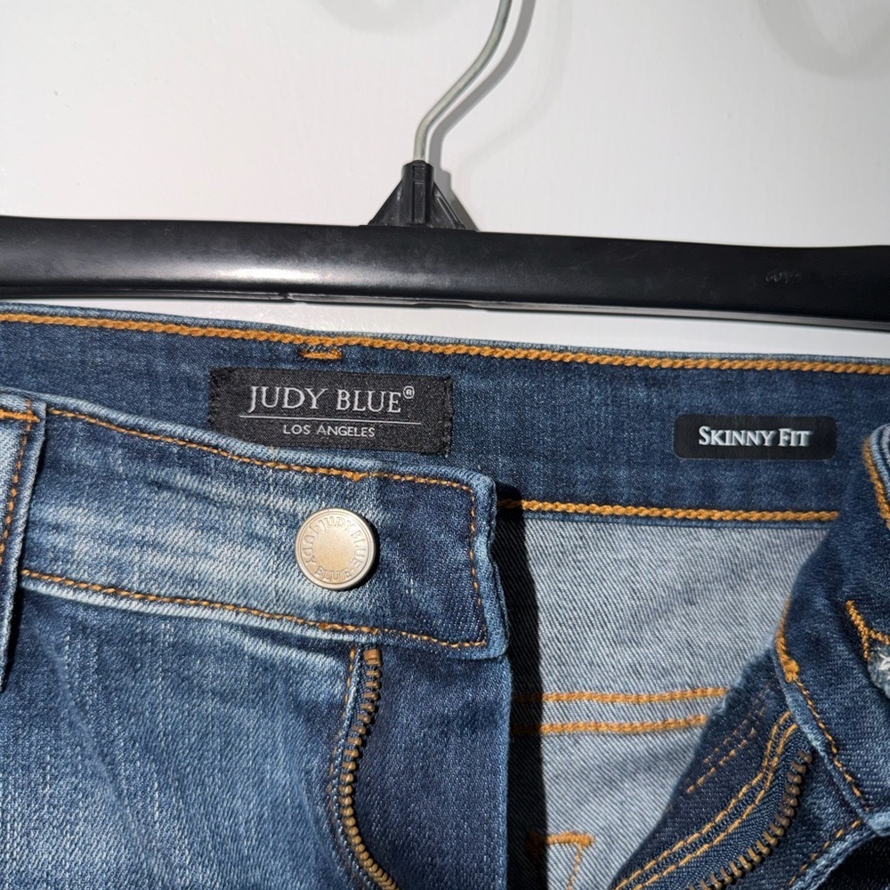 Judy Blue High Rise Dark Skinny Blue Jeans Women’s Size 15 - Picture 8 of 11